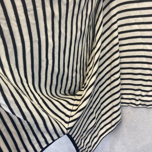 Chico's Open Front Poncho Knit Poncho Sweater One Size Cape Tassels Striped OSFA - Picture 11 of 12